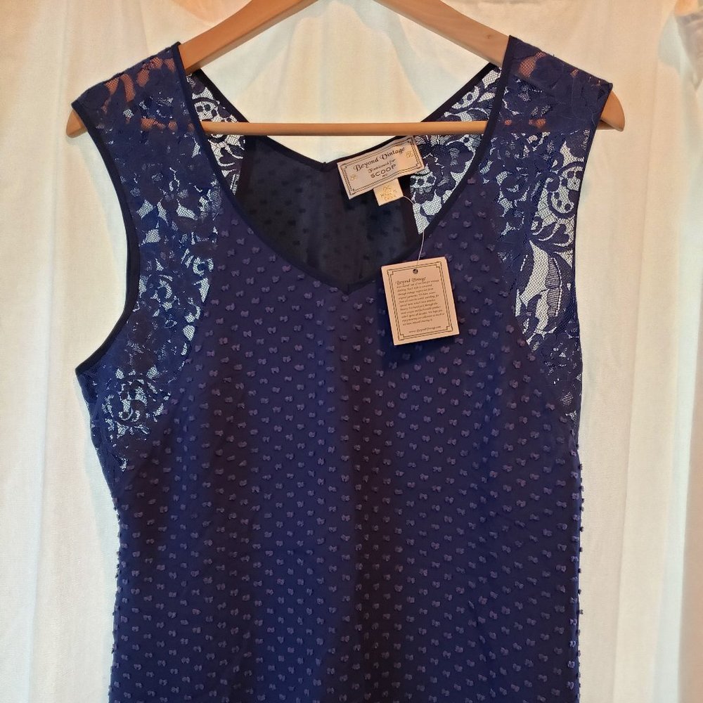 Beyond Vintage silk lace tank